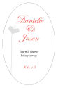 Orchid Oval Wedding Labels